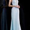 JVN By Jovani Jovani - JVN67262 Jewel Neck Trumpet Dress With Criss Cross Open Back