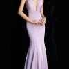 JVN By Jovani Jovani - JVN67271 Sleeveless Deep V-neck Mermaid Dress
