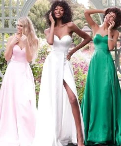 JVN By Jovani Jovani - JVN67753 Strapless Sweetheart Satin Prom Dress 13 JVN By Jovani Jovani - JVN67753 Strapless Sweetheart Satin Prom Dress