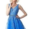 JVN By Jovani Jovani - JVN68267 Bedazzled V-neck A-line Cocktail Dress 2 JVN By Jovani Jovani - JVN68267 Bedazzled V-neck A-line Cocktail Dress