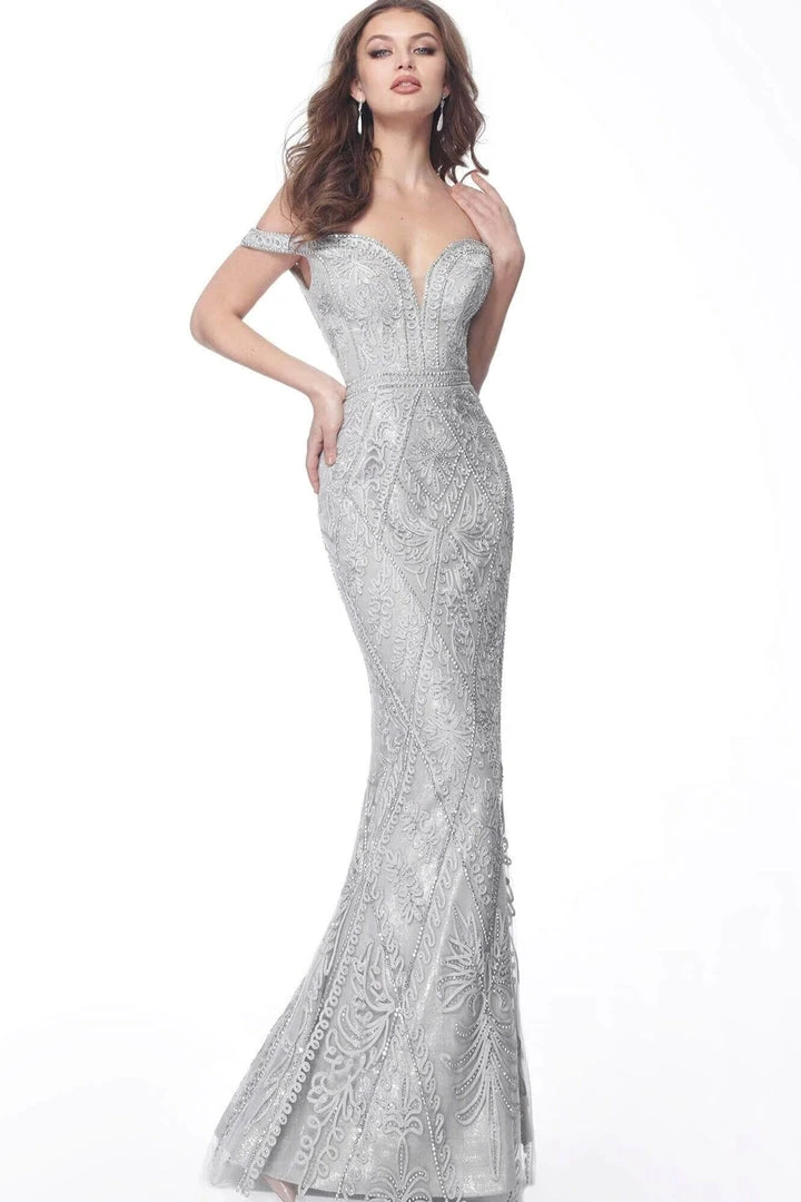 Jovani - Plunging Sweetheart Evening Dress 68130SC - 1 Pc Grey In Size 0 Available 3 Jovani - Plunging Sweetheart Evening Dress 68130SC - 1 Pc Grey In Size 0 Available
