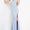 Formal Gowns Jovani - Sleeveless High Slit Prom Dress 06209SC - 1 Pc Light Blue In Size 0 Available