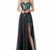 Formal Gowns Jovani - Sleeveless Sheer A-Line Prom Dress 66297SC - 1 Pc Multi In Size 10 Available 1 Formal Gowns Jovani - Sleeveless Sheer A-Line Prom Dress 66297SC - 1 Pc Multi In Size 10 Available