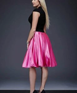 Jovani - Stylish Cap Sleeve V-Neck A-Line Cocktail Dress M404 5 Jovani - Stylish Cap Sleeve V-Neck A-Line Cocktail Dress M404