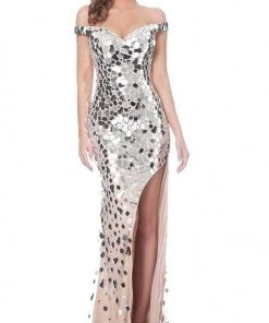 Jovani - Sweetheart Cut Glass Evening Dress 02500SC - 1 Pc Nude In Size 00 Available Formal Gowns