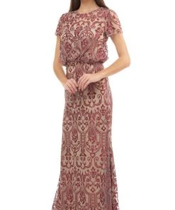 Formal Gowns JS Collections - 866967 Embroidered Blouson Long Dress