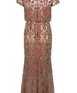 Formal Gowns JS Collections - 866967 Embroidered Blouson Long Dress