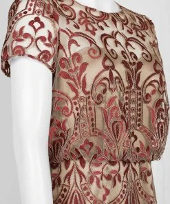 Formal Gowns JS Collections - 866967 Embroidered Blouson Long Dress