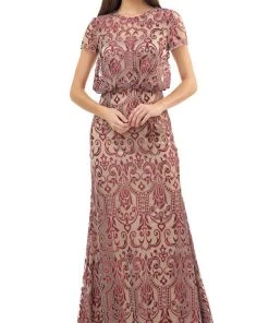 Formal Gowns JS Collections - 866967 Embroidered Blouson Long Dress