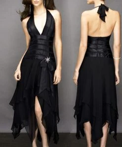 La Femme - 11906 Halter High Low Prom Dress 7 La Femme - 11906 Halter High Low Prom Dress