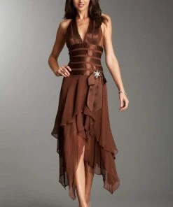 La Femme - 11906 Halter High Low Prom Dress 8 La Femme - 11906 Halter High Low Prom Dress