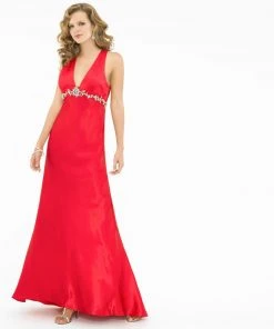 La Femme - 12262 Halter Style Bead Embellished Empire Evening Gown 10 La Femme - 12262 Halter Style Bead Embellished Empire Evening Gown