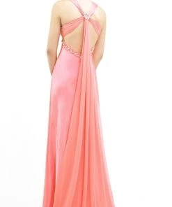 La Femme - 12262 Halter Style Bead Embellished Empire Evening Gown 9 La Femme - 12262 Halter Style Bead Embellished Empire Evening Gown