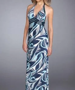 Formal Gowns La Femme - 13385 Dazzling Sequined V-Neck Column Dress