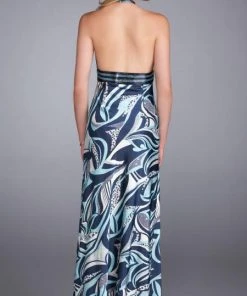 Formal Gowns La Femme - 13385 Dazzling Sequined V-Neck Column Dress 5 Formal Gowns La Femme - 13385 Dazzling Sequined V-Neck Column Dress