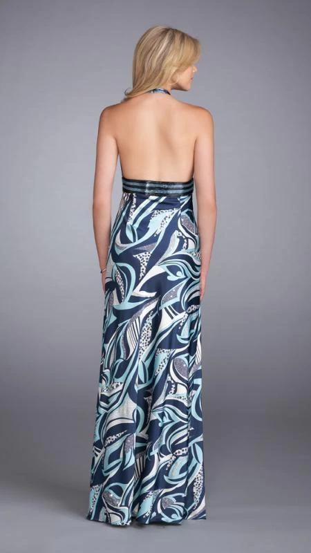 Formal Gowns La Femme - 13385 Dazzling Sequined V-Neck Column Dress 4 Formal Gowns La Femme - 13385 Dazzling Sequined V-Neck Column Dress