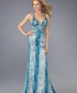 La Femme - 13453 Elegant Long Multi-Colored Dress Formal Gowns 8 La Femme - 13453 Elegant Long Multi-Colored Dress Formal Gowns