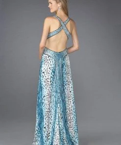 La Femme - 13453 Elegant Long Multi-Colored Dress Formal Gowns 9 La Femme - 13453 Elegant Long Multi-Colored Dress Formal Gowns