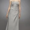 La Femme - 13672 Embellished Ruched Strapless Straight Neck A-line Dress Formal Gowns 2 La Femme - 13672 Embellished Ruched Strapless Straight Neck A-line Dress Formal Gowns