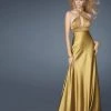 La Femme - 13704 Gorgeous Beaded Halter Neck A-Line Dress Formal Gowns