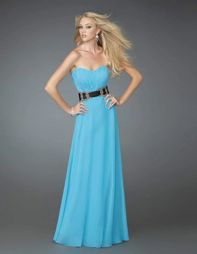 Formal Gowns La Femme - 14259 Sleeveless Evening Dress With Concentric Waistband 8 Formal Gowns La Femme - 14259 Sleeveless Evening Dress With Concentric Waistband