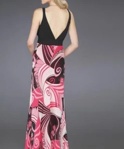 La Femme - 14271 Long With Multi-Colored Skirt Formal Gowns