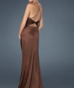 Formal Gowns La Femme - 14303 Stunning Silk Bodice Evening Dress