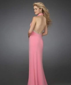 La Femme - 14389 Rhinestone Embellished Empire Waistline Evening Dress 5 La Femme - 14389 Rhinestone Embellished Empire Waistline Evening Dress