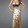 La Femme - 14483 Sexy Tiger Print Long Gown Formal Gowns
