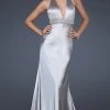 La Femme - 14743 Sophisticated Long Gown With Plunging Neckline Prom Dresses 1 La Femme - 14743 Sophisticated Long Gown With Plunging Neckline Prom Dresses
