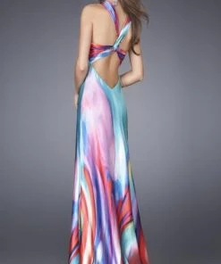 Formal Gowns La Femme - 15025 Floor Length Multi Colored Dress