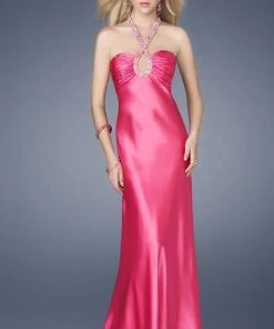 Formal Gowns La Femme - 15121 Long Dress With Intricate Beaded Neckline