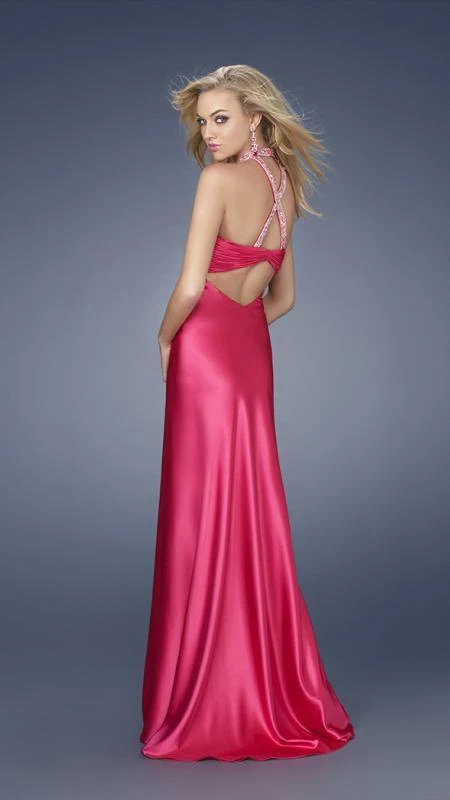 Formal Gowns La Femme - 15121 Long Dress With Intricate Beaded Neckline 4 Formal Gowns La Femme - 15121 Long Dress With Intricate Beaded Neckline