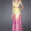 La Femme - 15142 Strapless Long Gown In Fresh And Fruity Hues Formal Gowns