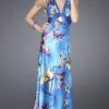 Formal Gowns La Femme - 15228 Butterfly Printed Long Dress 2 Formal Gowns La Femme - 15228 Butterfly Printed Long Dress