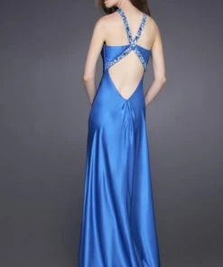 Formal Gowns La Femme - 15578 Distinctively Embellished Neck Strap Sheath Gown 5 Formal Gowns La Femme - 15578 Distinctively Embellished Neck Strap Sheath Gown