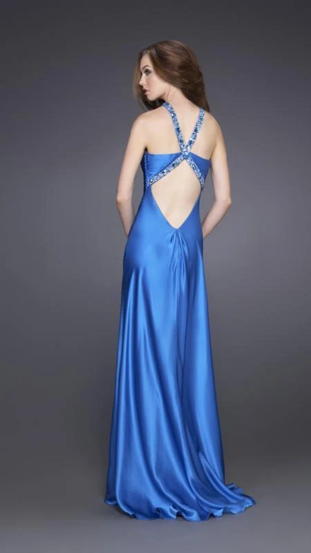 Formal Gowns La Femme - 15578 Distinctively Embellished Neck Strap Sheath Gown 4 Formal Gowns La Femme - 15578 Distinctively Embellished Neck Strap Sheath Gown
