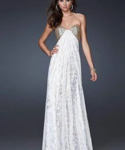 La Femme - 15991 Stunning Sequined Sweetheart Neck Sheath Dress Formal Gowns