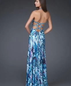 Formal Gowns La Femme - 16270 Embellished V-Neck Long A-line Gown