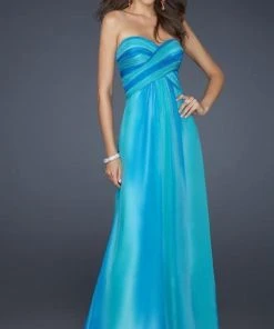 La Femme - 17167 Vibrant Dual-Toned Sweetheart A-Line Chiffon Gown Formal Gowns
