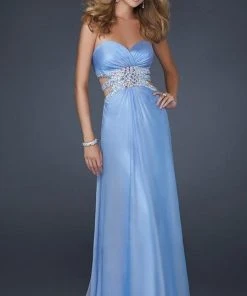 Formal Gowns La Femme - 17203 Ruched Sweetheart With Embellished Cutouts A-line Evening Dress