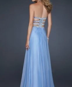 Formal Gowns La Femme - 17203 Ruched Sweetheart With Embellished Cutouts A-line Evening Dress