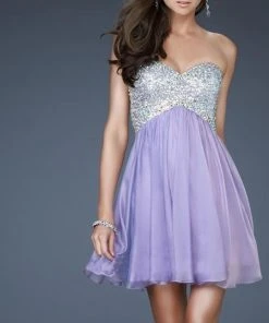 La Femme - 17902 Sparking Strapless A-Line Dress