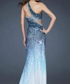 La Femme - 18017 Alluring Printed Long Dress Formal Gowns 5 La Femme - 18017 Alluring Printed Long Dress Formal Gowns