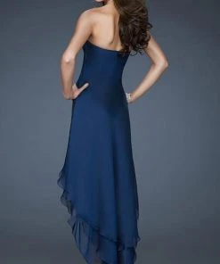 La Femme - 18048 Tantalizing Strapless Dress With Tiered Sashing Formal Gowns 5 La Femme - 18048 Tantalizing Strapless Dress With Tiered Sashing Formal Gowns
