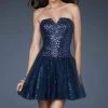 La Femme - 18124 Sparkling Notched Sweetheart Tulle A-Line Cocktail Dress 1 La Femme - 18124 Sparkling Notched Sweetheart Tulle A-Line Cocktail Dress