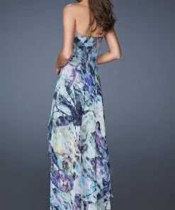 La Femme - 19139 Pleated Sweetheart High Low Evening Dress Cocktail Dresses 5 La Femme - 19139 Pleated Sweetheart High Low Evening Dress Cocktail Dresses