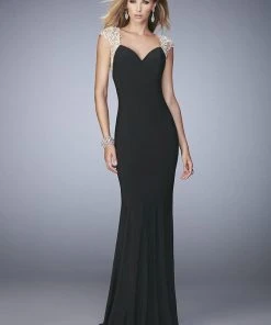 La Femme - 21529 Embellished Sweetheart Sheath Dress
