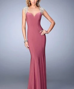 La Femme - 21529 Embellished Sweetheart Sheath Dress