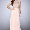 Formal Gowns La Femme 23775SC Sleeveless Two-Piece Lace And Chiffon Gown - 3 Pc Blush In Sizes 2, 10, & 12 Available
